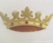 Crown symbol ecclesiastical metal thread hand embroidered/embroidery